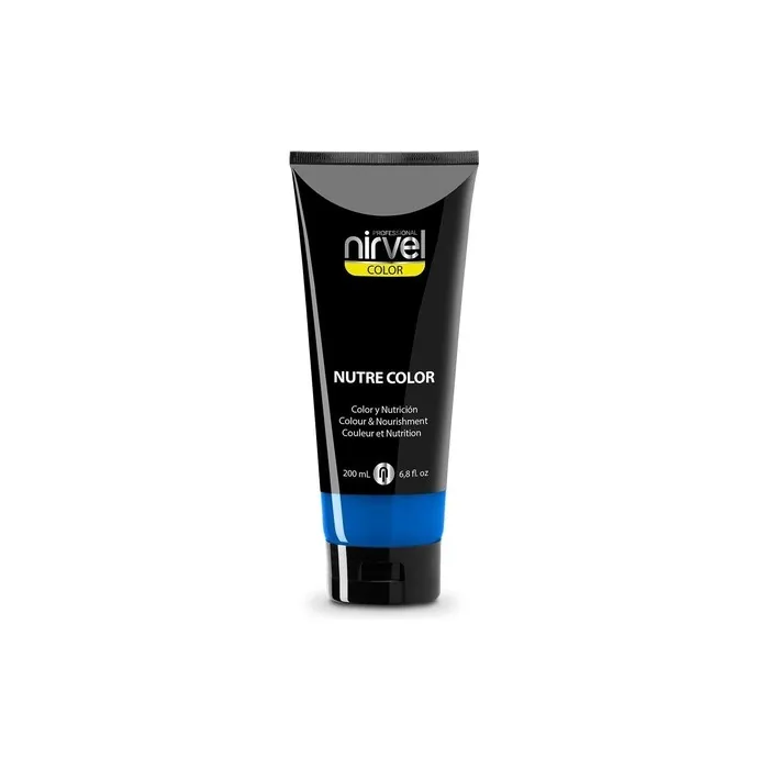 Nirvel NUTRE COLOR FLUOR Professional Mask 200ml - Temporary Coloring for Nutrition and Brightness Small Blue