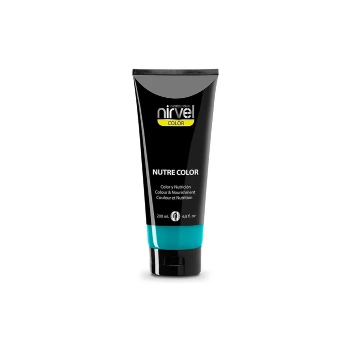 Nirvel NUTRE COLOR FLUOR Turquoise 200ml Professional Mask - Temporary Coloring for Nourishment and Brightness