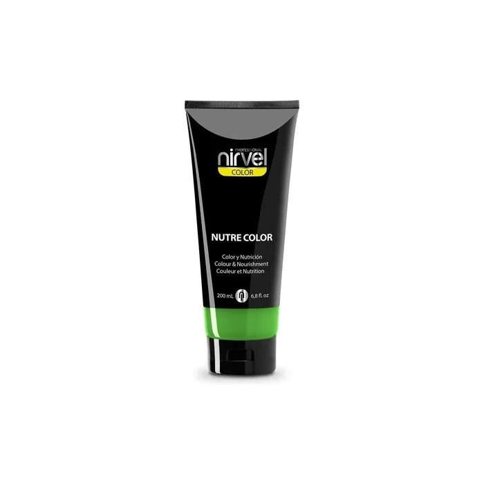 Nirvel NUTRE COLOR FLUOR Mint 200ml Professional Mask - Temporary Coloring for Nourishment and Brightness