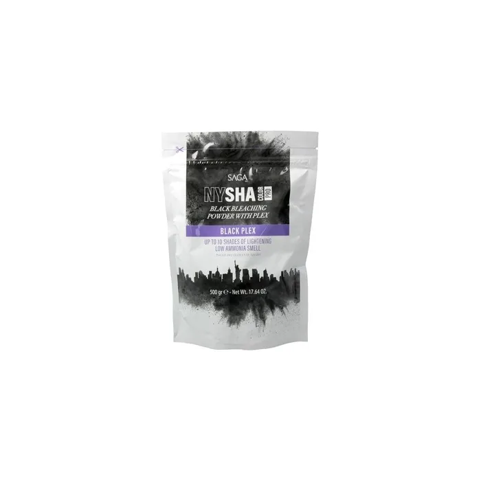 Saga Nysha Color Pro Black Bleaching Powder with Plex 500g