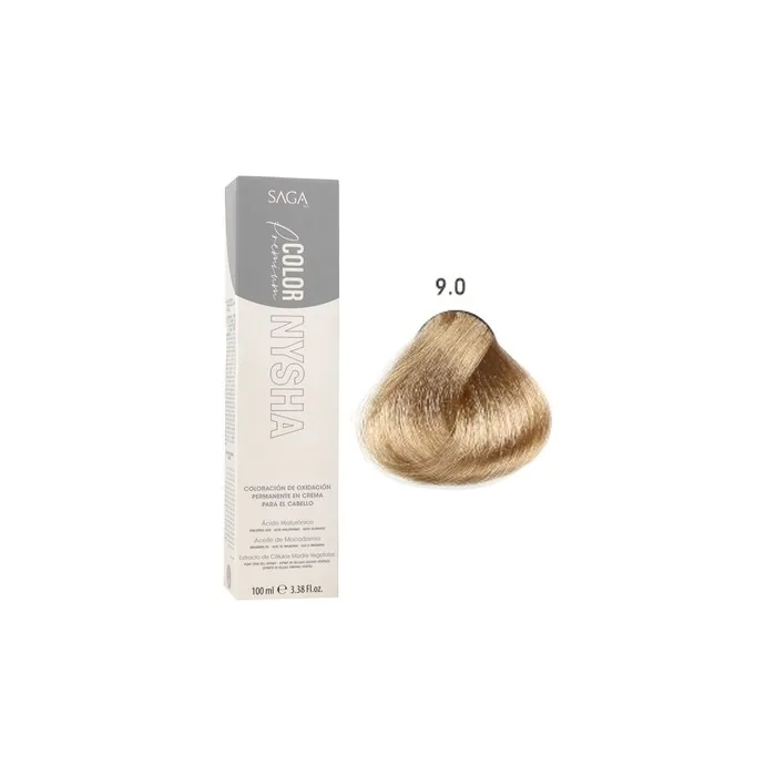 Saga Nysha Color Premium 9.0 Very Light Blonde Cold 100ml