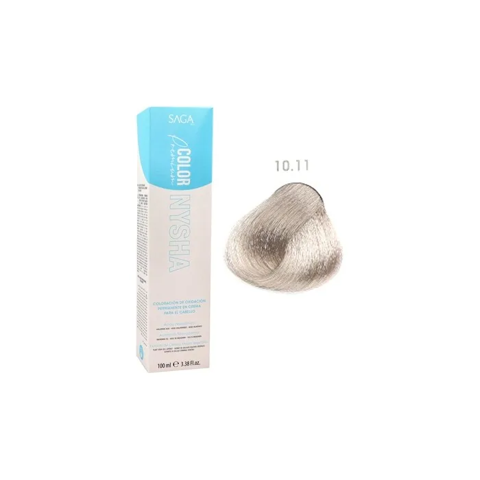 Saga Nysha Color Premium 10.11 Light Platinum Blonde Hair Color 100ml