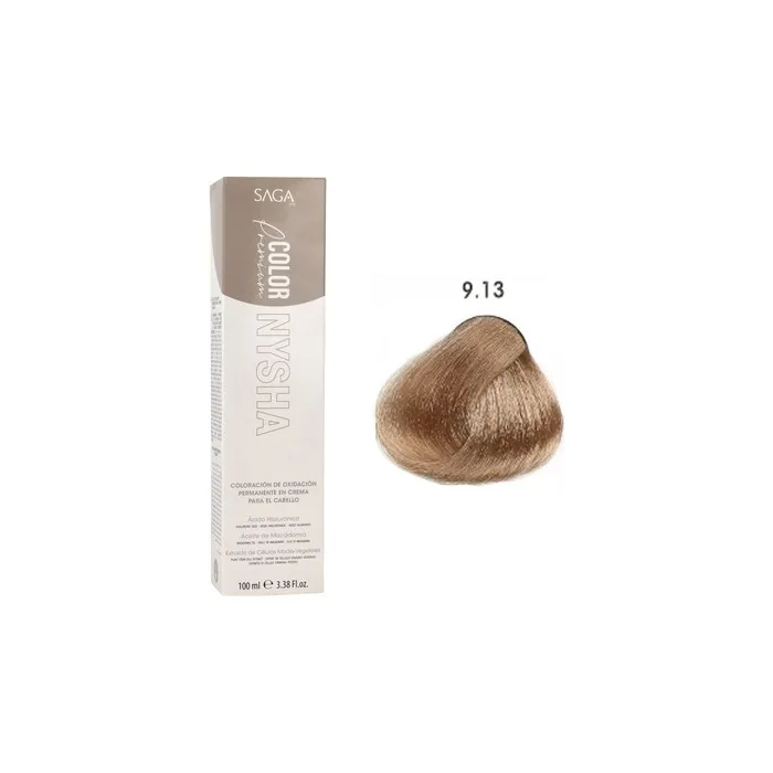 Saga Nysha Color Premium 9.13 Very Light Blonde Beige 100ml