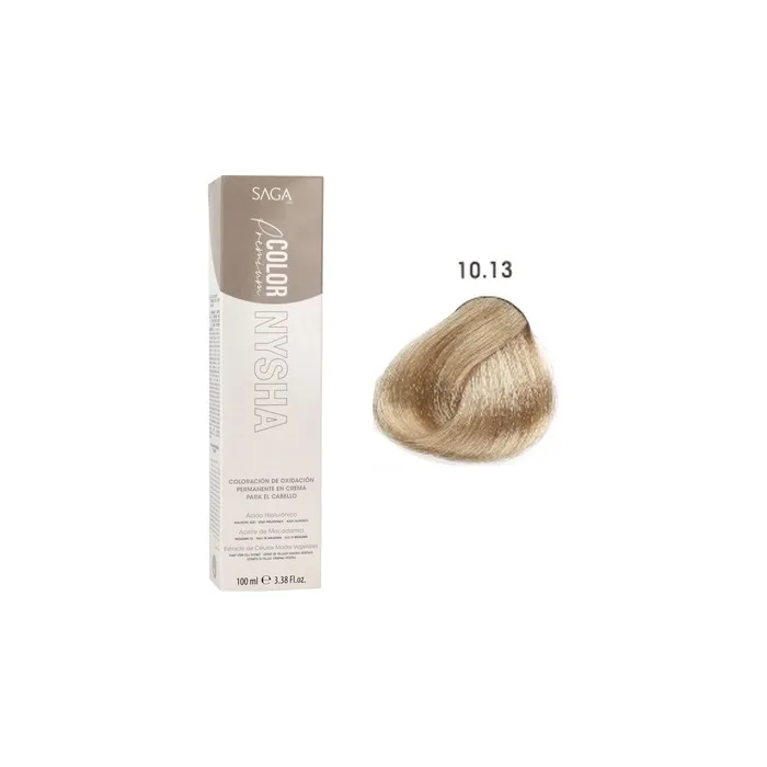 Saga Nysha Color Premium 10.13 Light Platinum Beige Hair Color 100ml