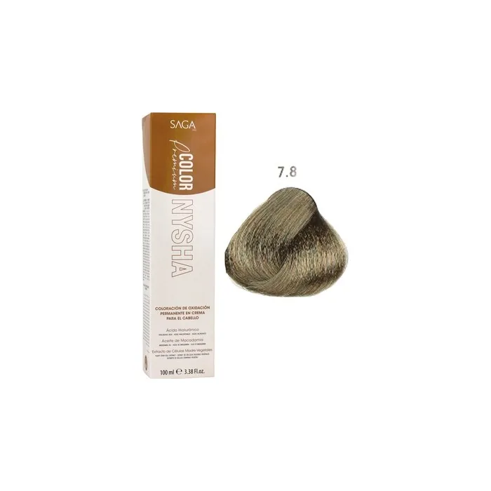 Saga Nysha Color Premium Hair Color 7.8 Matte Blonde 100ml