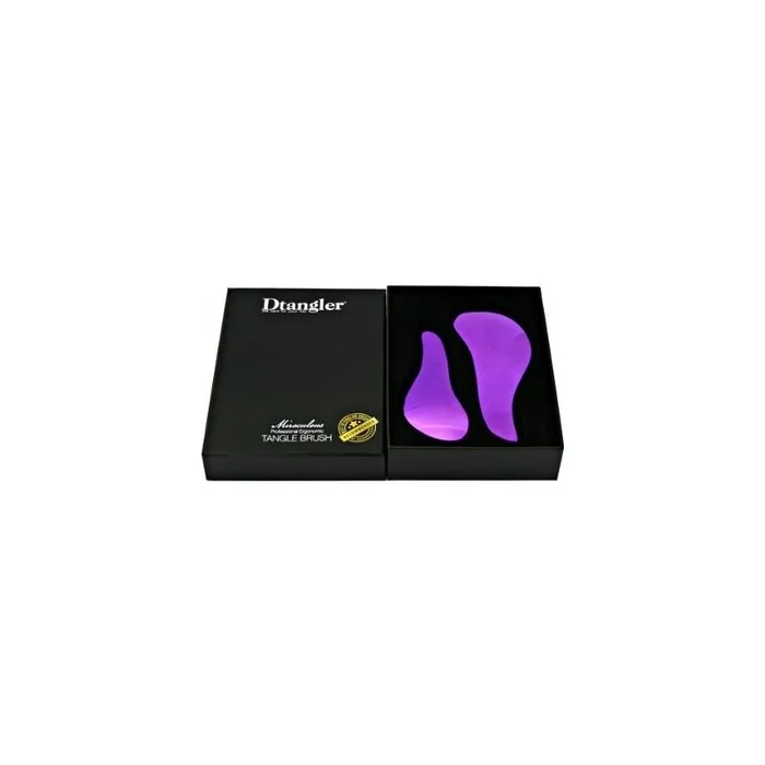 Dtangler Gift Set Of Miraculous Purple Hair Brushes
