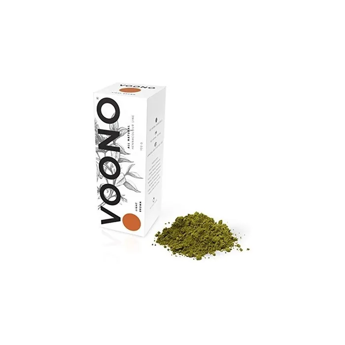 VOONO Henna Light Brown Plant Hair Dye 100g - 100% Natural and Vegan
