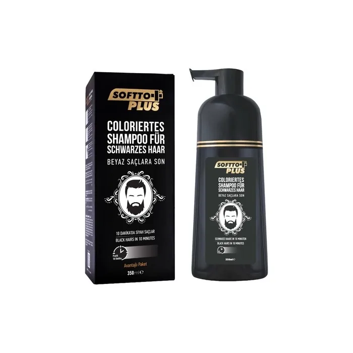 Softto Plus Black Hair Shampoo Cover for White & Grey Hair in 10 Minutes