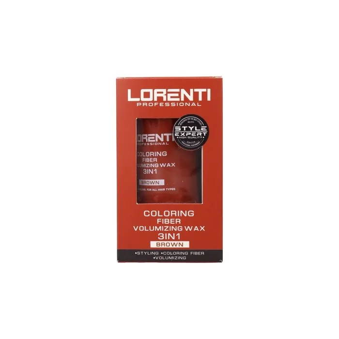 Lorenti Coloring Fiber Volumizing Wax 3 In 1 Brown 30 Grams