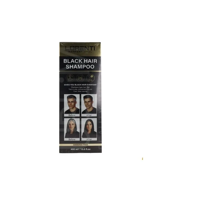 Lorenti Black Hair Coloring Shampoo 400 Ml