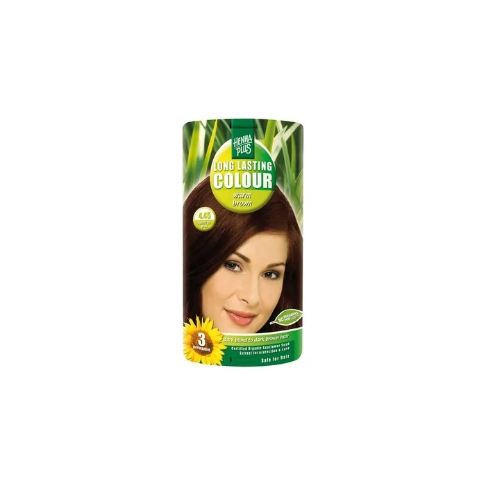 Hennaplus Lasting 445 Warm Brown Hair Color