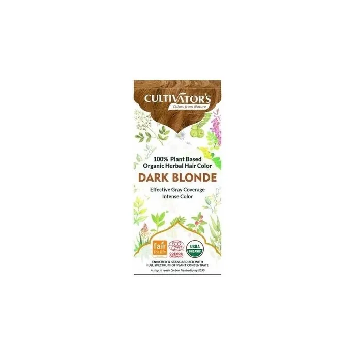 Cultivator's Organic Hair Colour Herbal Hair Colour for Women and Men Ammonia Free Hair Colour Powder Natural Hair Colour Without Chemical Dark Blonde 100g