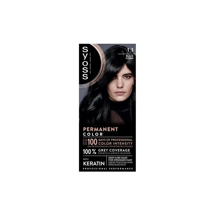 Syoss Permanent Coloration Hair Dye Permanent Coloring 1-1 Red
