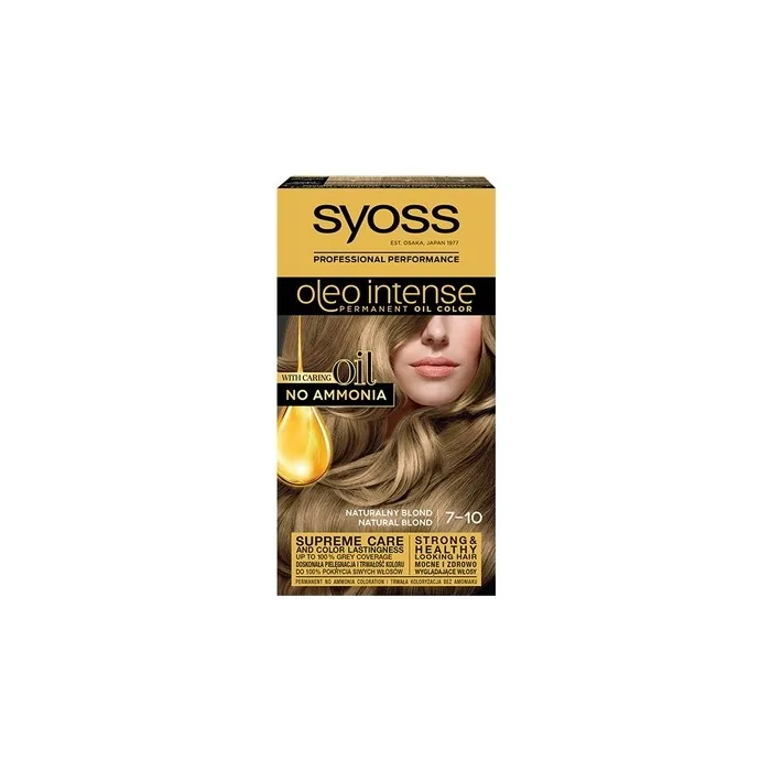 Syoss Oleo Intense Permanent Hair Color With Oils 7-10 Natural Blonde
