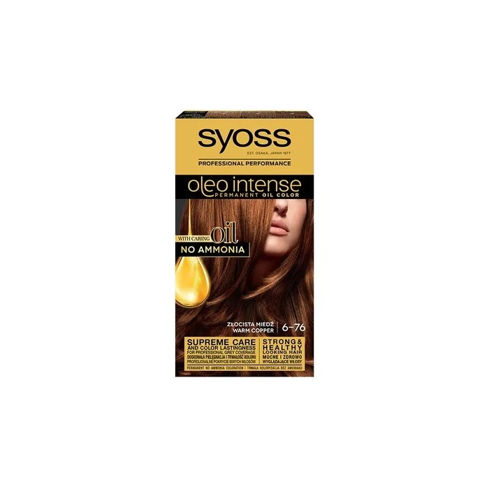 Syoss Oleo Intense Permanent Hair Color With Oils 6-76 Golden Copper