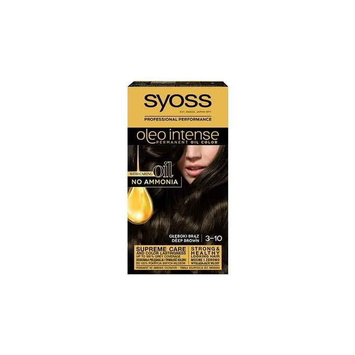 Syoss Oleo Intense Permanent Hair Color With Oils 3-10 Deep Brown