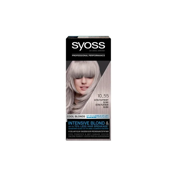 Syoss Permanent Coloration Hair Dye 10-55 Ultra Platinum Blonde
