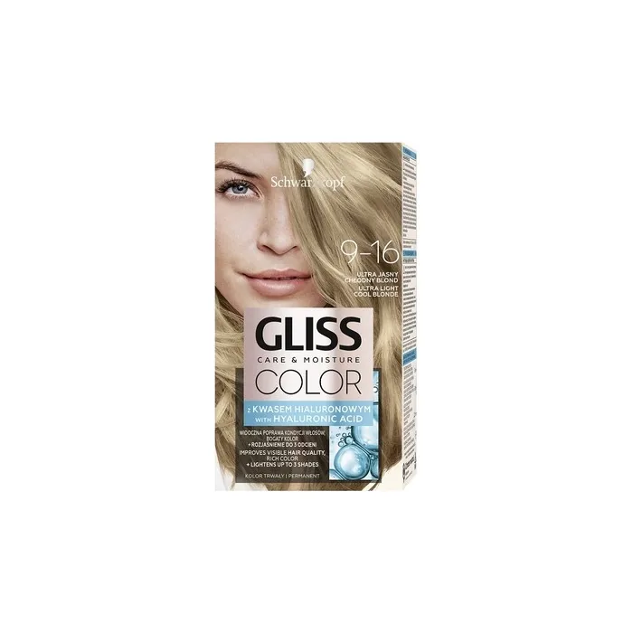 Gliss Color Care & Moisture Hair Dye 9-16 Ultra Light Cool Blonde