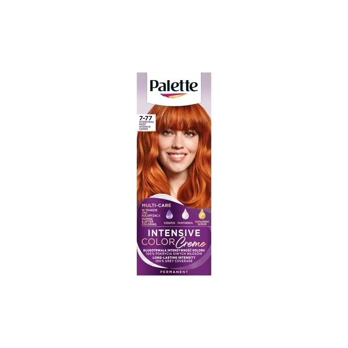 Palette Intensive Color Cream Hair Dye 7-77 Intense Copper