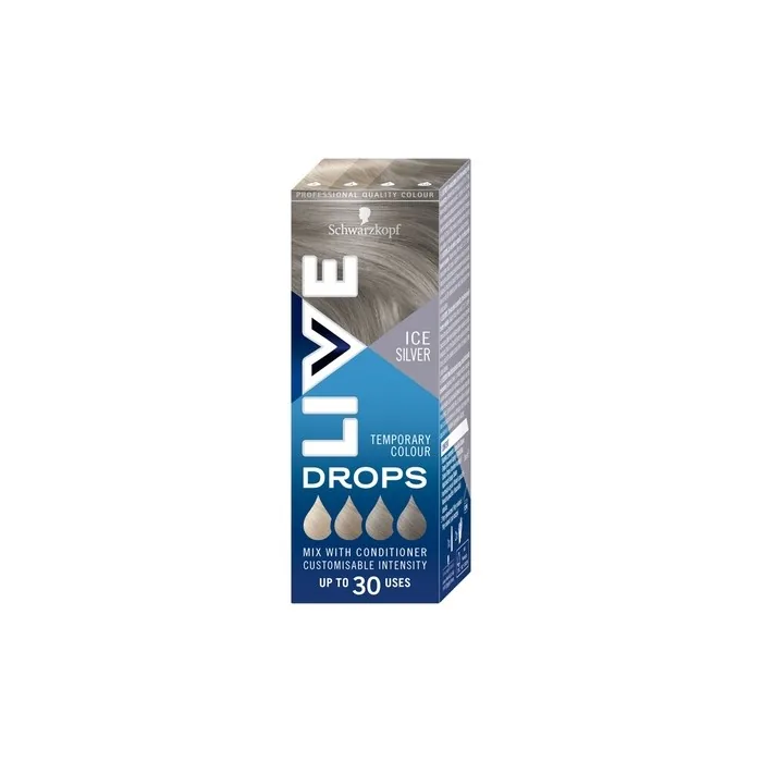 Schwarzkopf Live Drops Washable Hair Dye Icy Silver 30ml