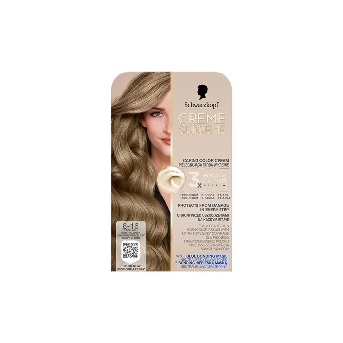 Schwarzkopf Creme Supreme Hair Color Shade 816 Cool Ash Blonde