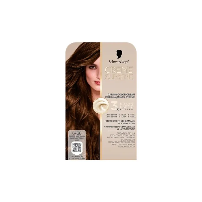 Schwarzkopf Creme Supreme Hair Color Shade 668 Light Caramel Brown