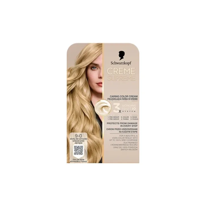 Schwarzkopf Creme Supreme Hair Color Shade 90 Natural Light Blonde