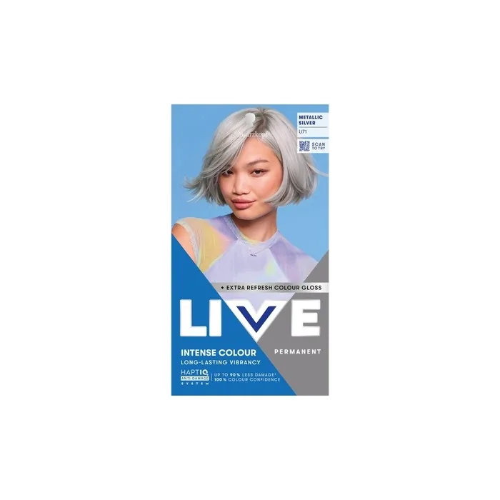 Schwarzkopf Live Intense Colour Permanent Hair Dye Metallic Silver U71