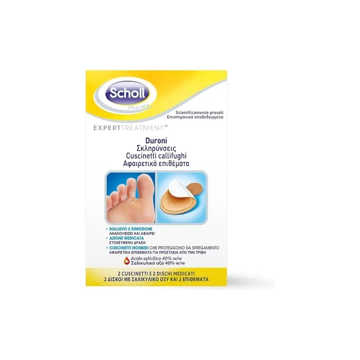 Scholl Corn and Callus Plasters - Pack of 2 Round Plasters and 2 Soft Pads