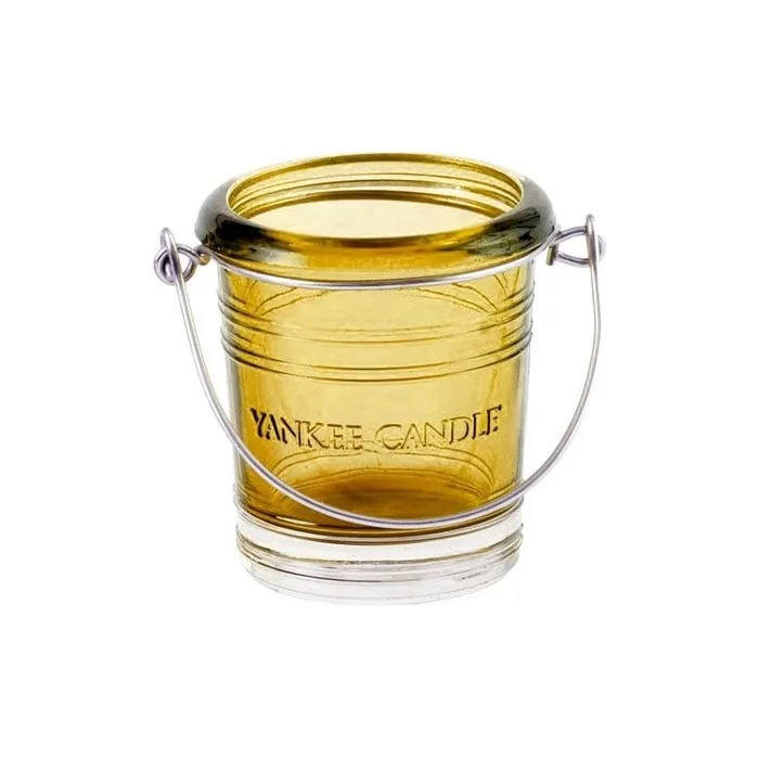 Yankee Candle Glass Bucket Votive Holder Yellow, 5.8 X 0.4 X 4.5 Cm