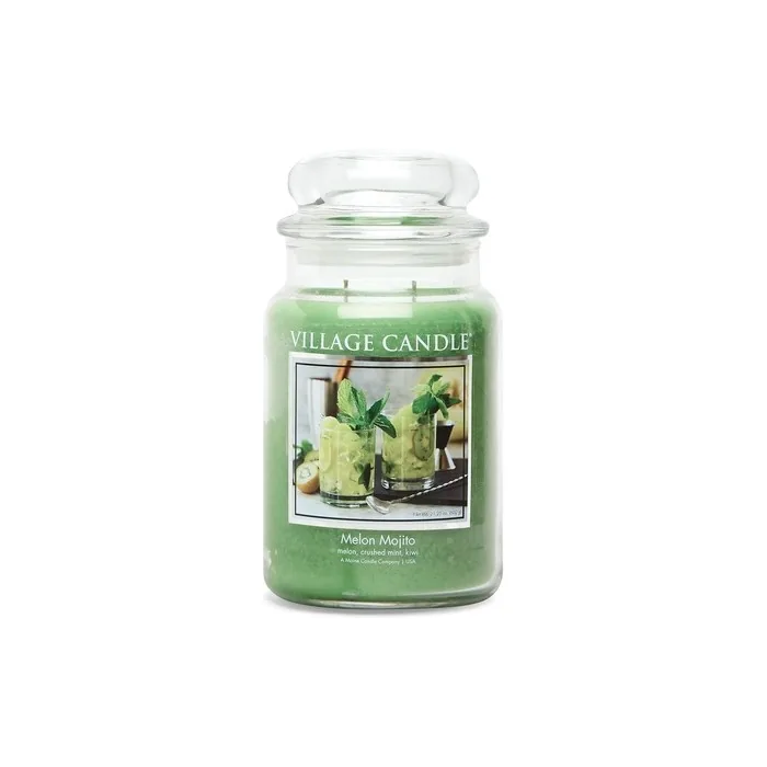 Village Candle Scented Candle in Glass Large Melon Mojito - Traditional Edition