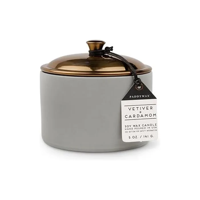 Paddywax Candles Hygge Collection Scented Candle 5-Ounce Vetiver + Cardamom
