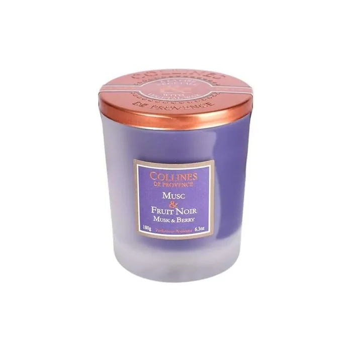 Collines De Provence Scented Candle Musk and Berry 180g
