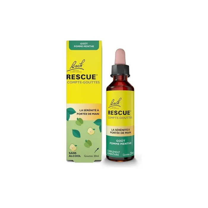 Rescue Dropper Apple Mint Alcohol-Free Blend of 5 Flowers