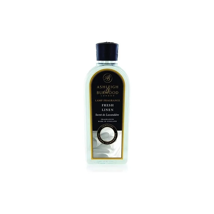 Ashleigh & Burwood Fresh Linen Lamp Fragrance 500ml - Promotes Wellbeing - Made in UK with Natural Ingredients - Burning Time 20 Hours - Lamp Fragrance