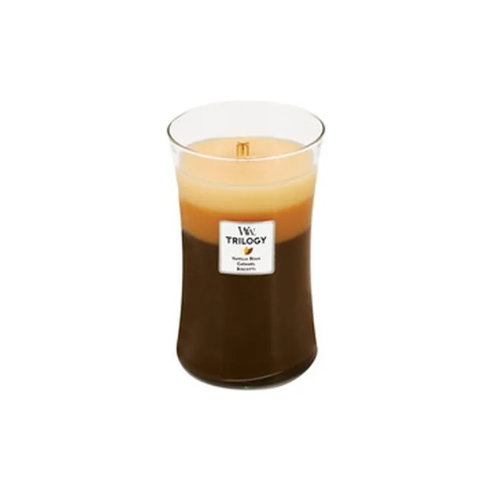 Woodwick Caf Sweets Trilogy Vase Coffee Sweets Scented Candle