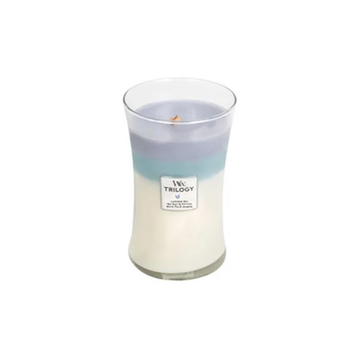 Woodwick Calming Retreat Trilogy Vase Peaceful Refuge Scented Candle 6095 G
