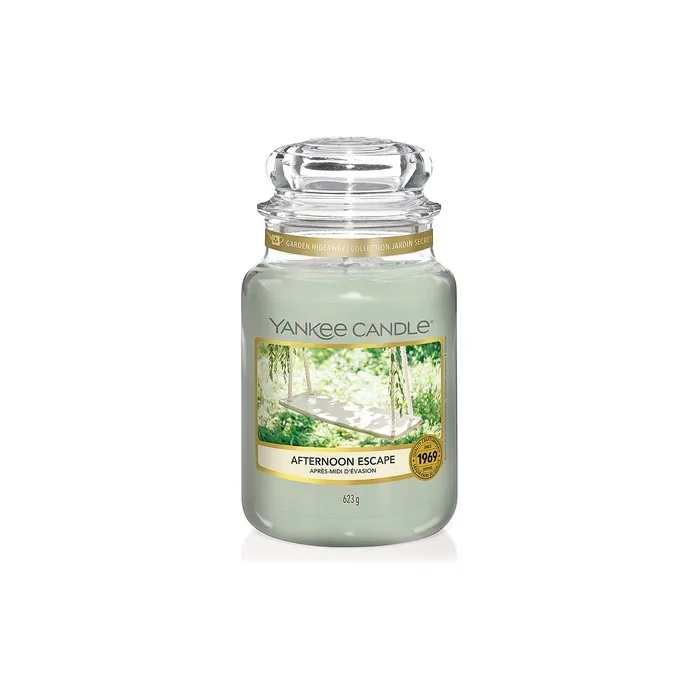 Yankee Candle Afternoon Escape Scented Candle - Garden Hideaway Collection Large Jar Candle Green