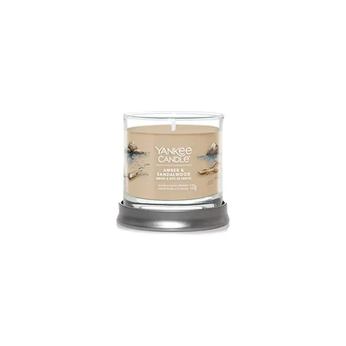 Yankee Candle Amber Sandalwood Signature Tumbler Aromatic Candle Small 122 G