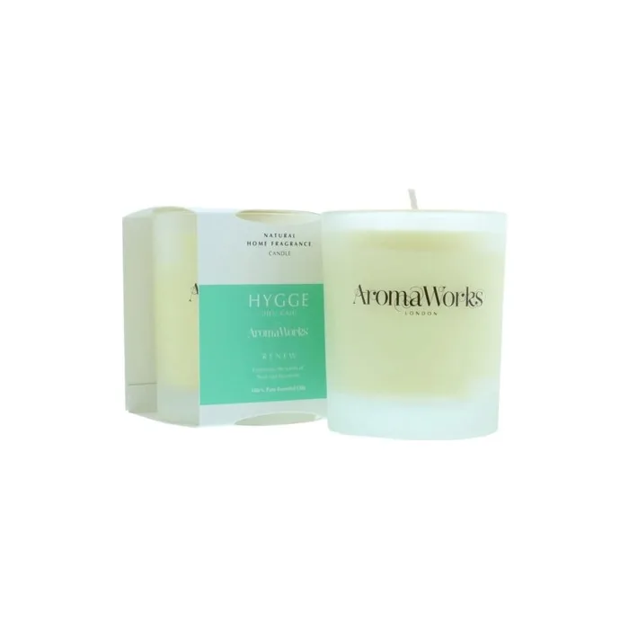 Aromaworks Aroma Works Hygge Renew Basil and Mandarin 220g Jar Candle