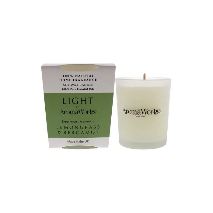Aromaworks Light Candle Small - Lemongrass And Bergamot For Unisex 2.65 Oz