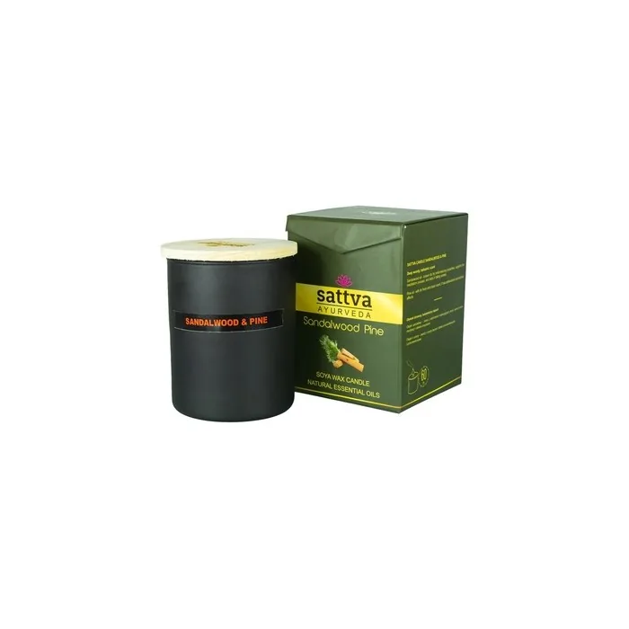 Sattva Ayurveda Sandalwood And Pine Scented Candle 200g