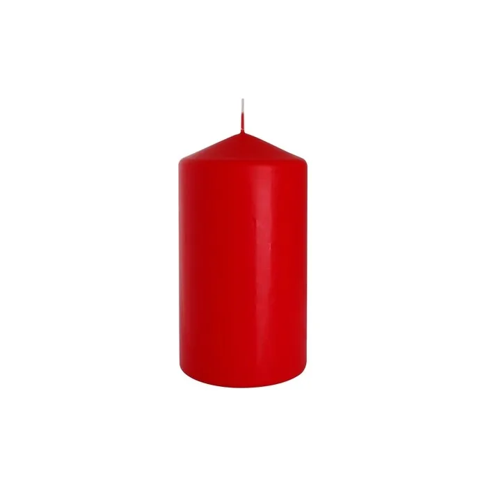 Bispol Red Cylinder Candle 15cm x 8cm