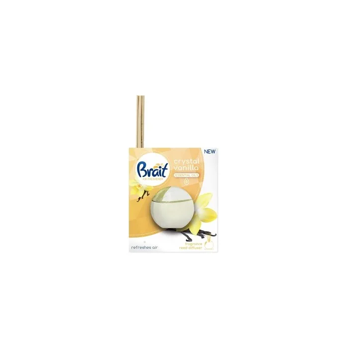 Dramers Brait Air Freshener Refreshing Sticks Crystal Vanilla Liquid 1 Pack 4 Pieces 40 Ml