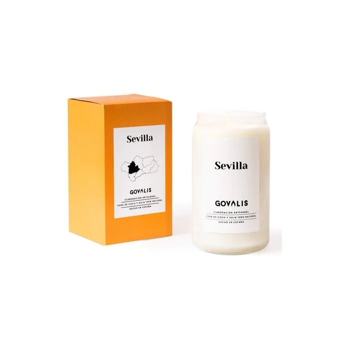 Sevilla Scented Candle 100% Natural Soy Wax 100 Hours Large Scented Candle in Glass Orange Blossom Jasmine Scent Original Gifts for Friends Decoration Yoga Bedroom