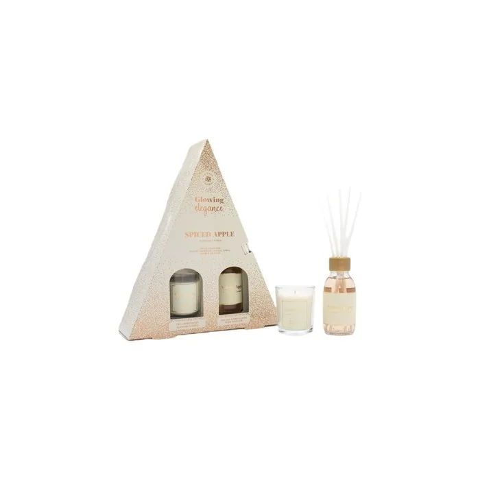 La Casa de los Aromas Apple and Cinnamon Scented Diffuser 95ml and Candle 120g
