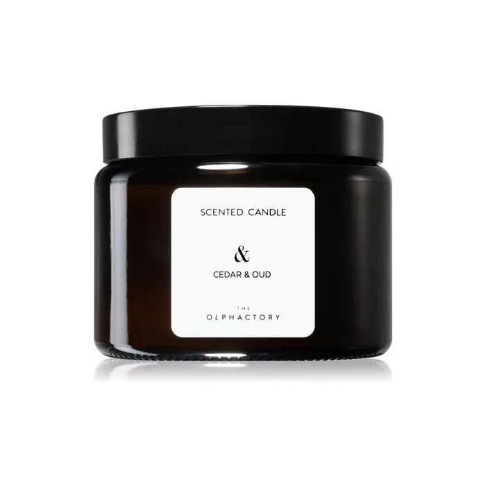 Ambientair Cedar & Oud Scented Candle Brown 360g