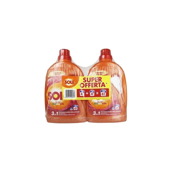 Sole Liquid Laundry Detergent Protects Colors 41 Washes - Pack of 2