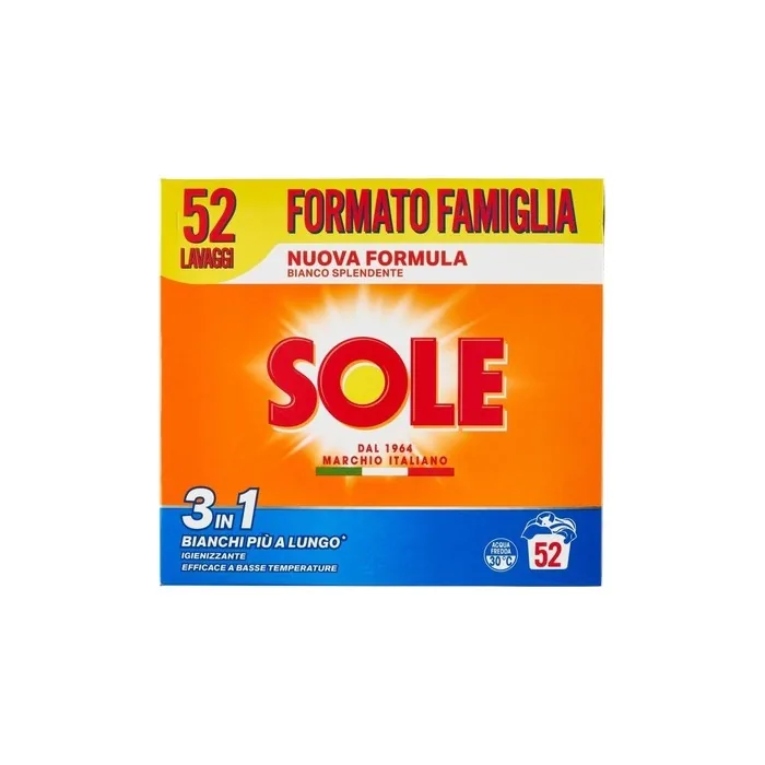 Sole Washing Machine Detergent 52 Packets For Clean Hygiene