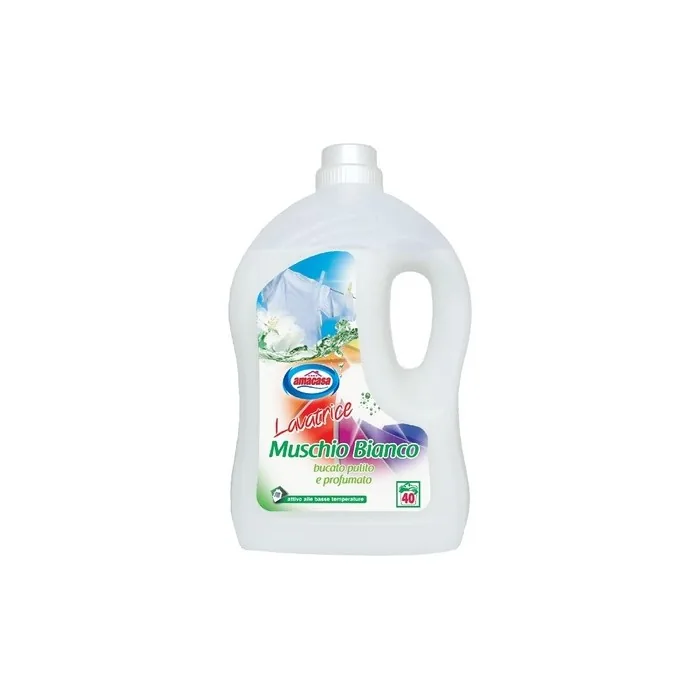 Amacasa Liquid Laundry Detergent 40 Mis Muschio Bianco